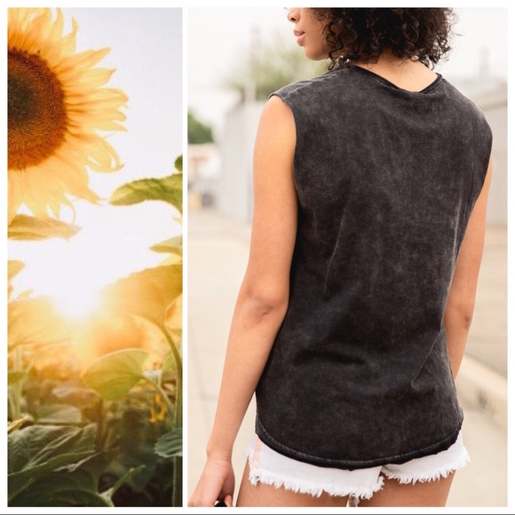 *CLEARANCE* Softest Burnout Boho Black Tee - Picture 2 of 7